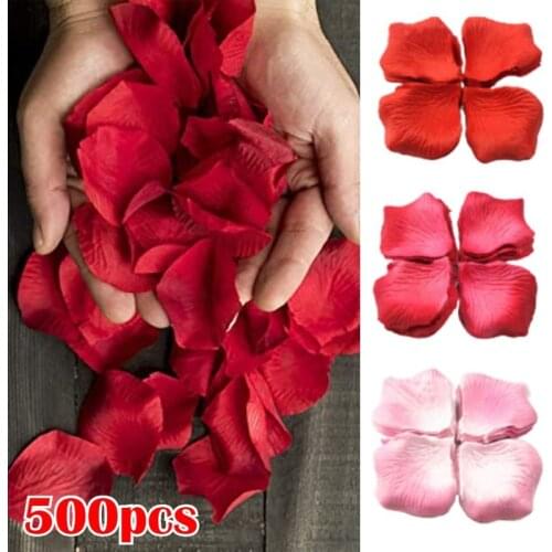 100-2000pcs Artificial Rose Petal Artificial Flower Silk Petals for Valentine Day Wedding Decoration Colorful Flower Accessories