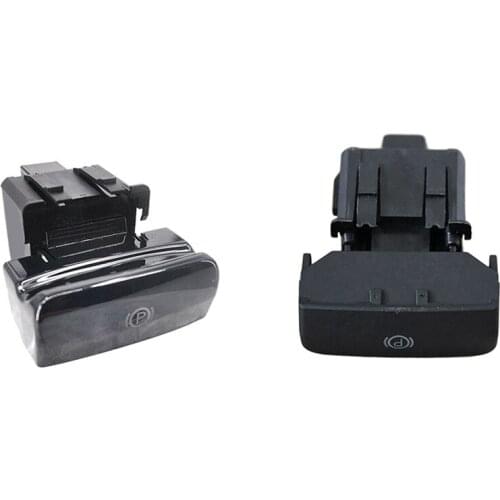 2 Pcs Car Electronic Handbrake Switch Parking Brake for Peugeot 3008 Bright Black & Matt Black