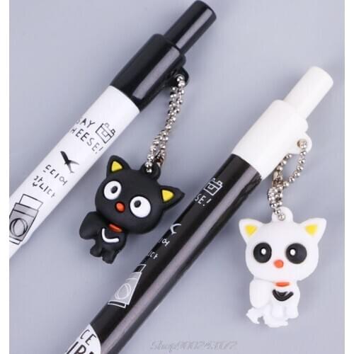 2pcs 0.5mm Cartoon Cat Pendant Mechanical Pencil Plastic Automatic Pencils Pen Jy27 20 Dropship