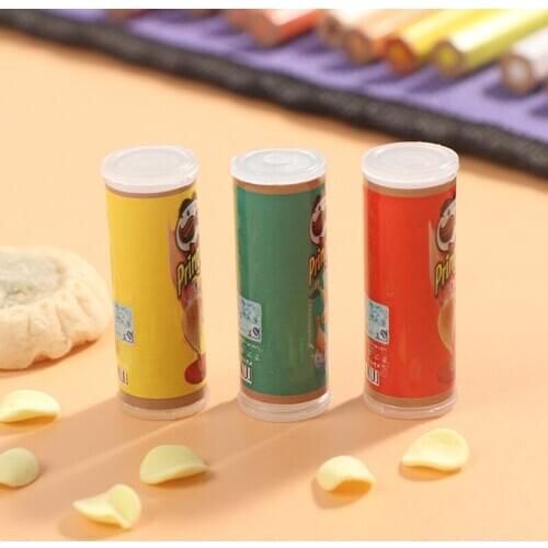 3pcs Simulation Potato Chips Bottle Dollhouse Miniature Play Kitchen Food Pullip 1/6 Doll Diy Toys for Baby Children