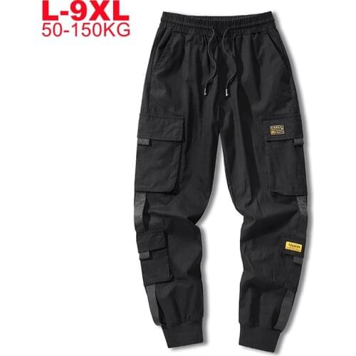 Large Size 9xl 8xl 7xl 6xl 5xl Cargo Pants Joggers Men Trousers Hip Hop Black Cotton Sweatpants Mens Many Pockets Cargo Pants