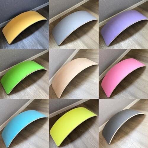 Wooden Balance Board Children Curved Seesaw Yoga Fitness Equipment Baby Indoor Toys Kids Outdoor Sports Toy