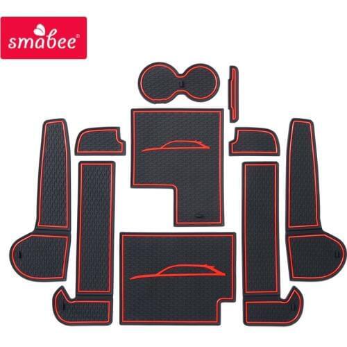 Smabee Gate slot mat For Audi A6 C7 2011 ~ 2018 A6 4G RS6 S6 S line RS 6 Cup Holders Non-slip mats Rubber Coaster Accessories