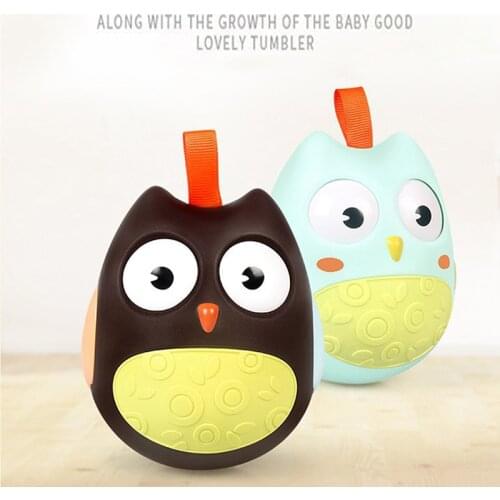 Cute Baby Toys Owl Doll Baby Rattles Gifts Baby Roly Poly Tumbler Educational Toys With Bell For Children Baby Toys 0-12 Months