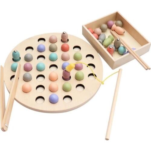 Montessori Toys Wooden Magnetic Fishing Kids Early Learning Educational Toys Early Education Ability Puzzle Toys Gifts