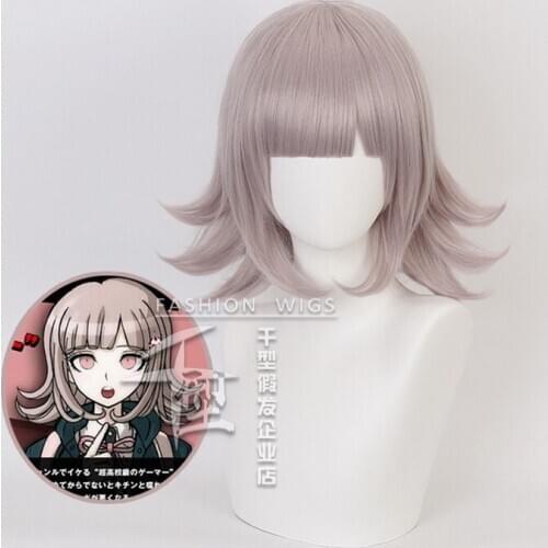 Anime Danganronpa Nanami ChiaKi Short Cosplay Wig Synthetic Hair Halllowen Costume Party Play Wigs