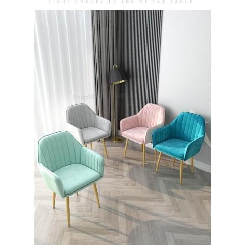 Nordic Light Luxury Dining Table And Chair Home Modern Minimalist Backrest Lazy Bedroom Dressing Table Net Red Ins Makeup Chair