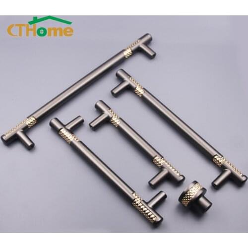 Cupboard Handle Brushed Modern American Kitchen Cabinet Door Knob Wardrobe Furniture Decorative Drawer Pull High Quality