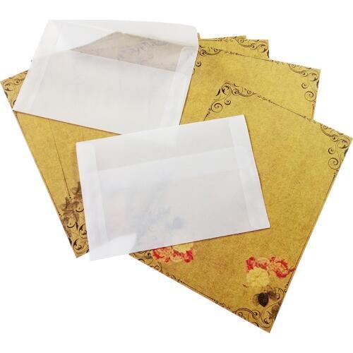 100 Pcs/lot Cute Retro Blank Translucent Kraft Envelopes Vintage Youpi Envelope For Invitations Postcard Envelop