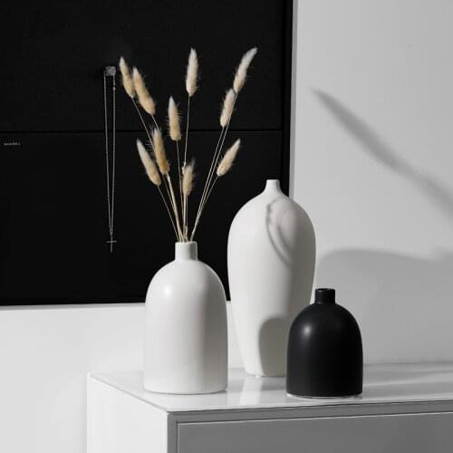 Nordic White black Ceramic Vase Living Room Decoration Ornaments Modern vase decoration home design