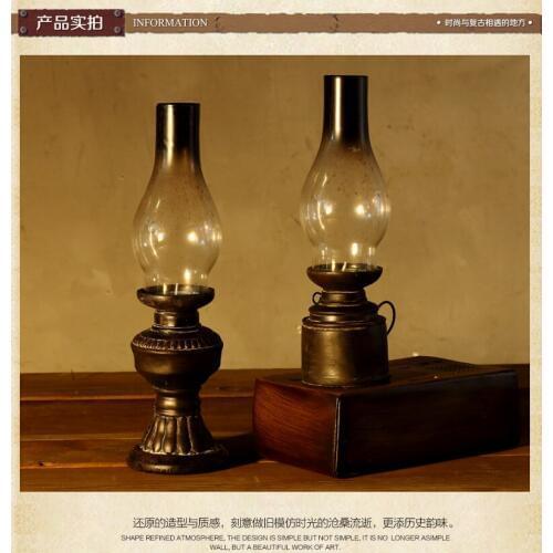European Style Glass Iron Lantern Candle Kerosene Lamp Candlestick Home Furnishing Decoration Creative Candle Holders Sconce