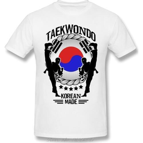 Taekwondo YinYang Korea Martial Art T-shirt For Men Plus Size Men Cotton Tees Streetwear