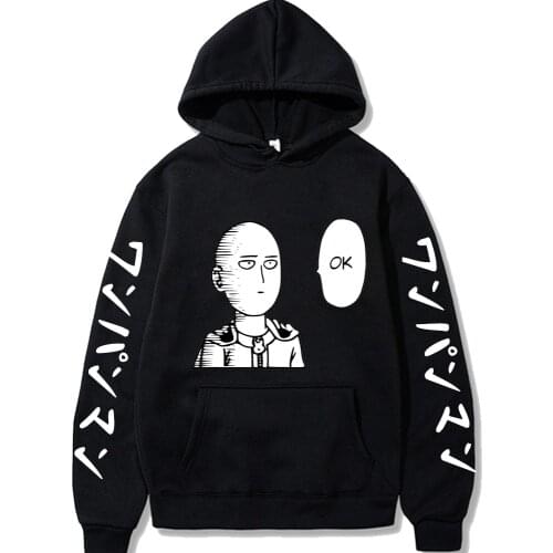 Men Women Hoodie Funny One Punch Man Sweatshirt Fitted Soft Anime Manga Clothes