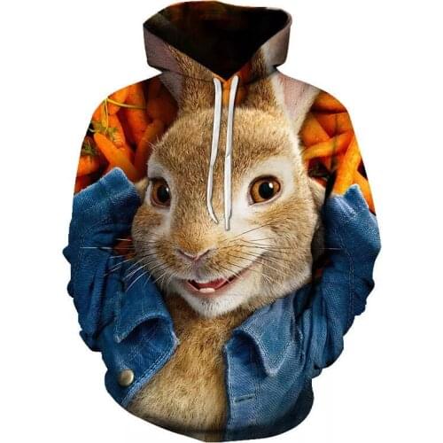 3D Camo HUNTING ANIMALS Hare Hoodies Lovely Women Fashion Streetwear Hooded Sweatshirt Long Sleeve Casual Pullover Men Hoodie