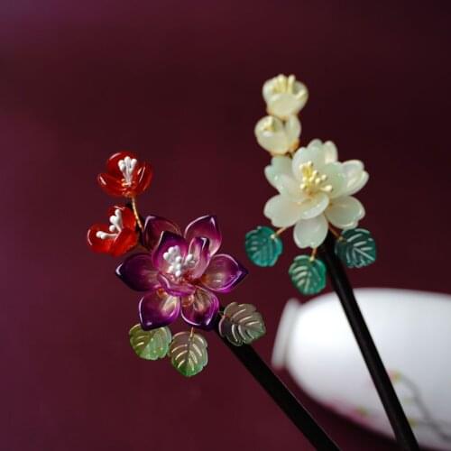 Vintage Wood Flower Hairpin For Women Antique Hair Stick For Girl Hair Clip Costume Chinese Hair Accessories Hair Pins заколки
