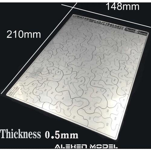 1pc Camo Mask Cutting Mat Forest Camo Hilly Area Desert Camo Cutting Pad Military Model Making AJ0084