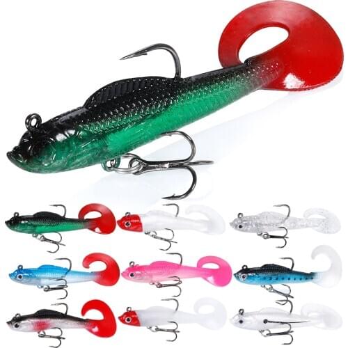 1pcs Jig Head Lead Soft Bait 10cm9.5g Silicone Artificial Bait Spiners Wobler Fishing Lure Sea Bass Carp Fishing Tackle pesca