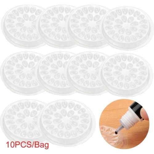 10pcs Flower Shape Glue Gasket Plastic Glue Pad For Eyelash Extension Transparent Glue Holder Eyelashes Adhesive Pallet #291420