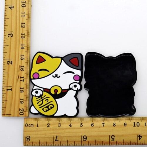 10 pcs Cats Lucky Cat Flatback Soft PVC Charms Fit Shoes/Phone Case/T Shirt/Backpack DIY Craft Accessories Patches