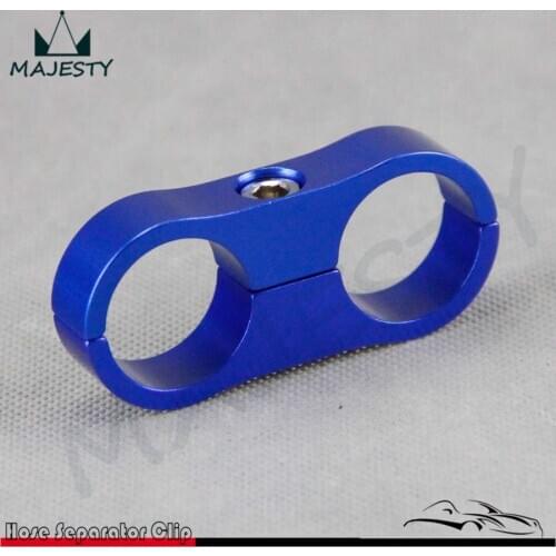 12-AN AN12 19MM Braided Hose Separator Clamp Fitting Adapter Bracket Oil line clip hood blue color