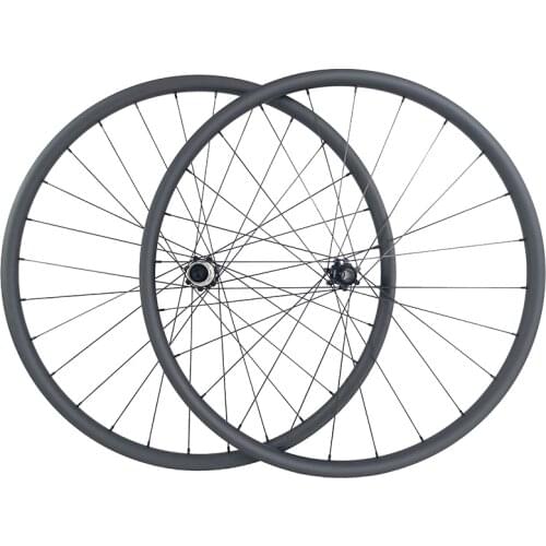 29er MTB XC race 30mm asymmetric carbon wheelset 29" clincher tubeless mountain bike XCM wheels UD 3K 12K matte glossy 11s 12s
