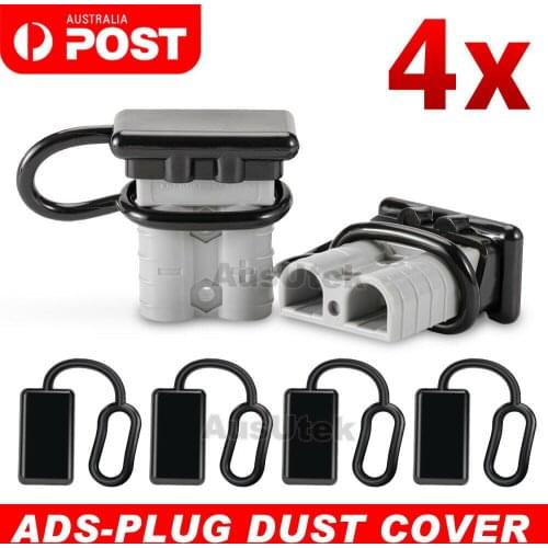 4pcs Dust Cap RED/BLACK for Anderson Plug Cover Style Connectors 50 AMP Battery Caravan Power Connector Accessories