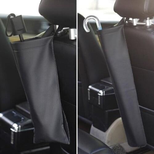 Car Seat Back Umbrella Bucket Holder Waterproof Storage Bag Folding Long Handle Umbrella Universal Auto Storage Tools Car Trash