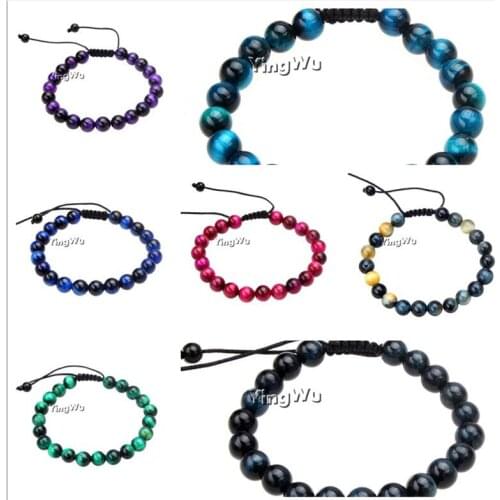 Unisex Mens Womens stone Bracelet Jewelry Good Quality Golden Tiger Eye Beads Bangle Bracelet