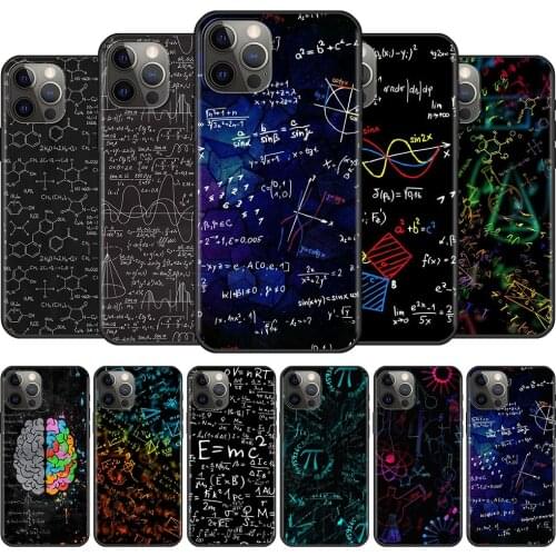 Chemical Math Formula Phone Case For iPhone 13 12 11 Pro XR Max XR X 8 7 6s 6 Plus SE2020 Cover Black Shell TPU Funda
