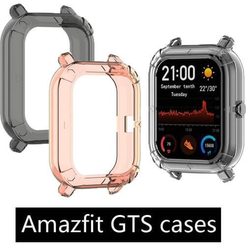 TPU cases for huami amazfit GTS smart watch case protector shell cover Translucent color Accessories