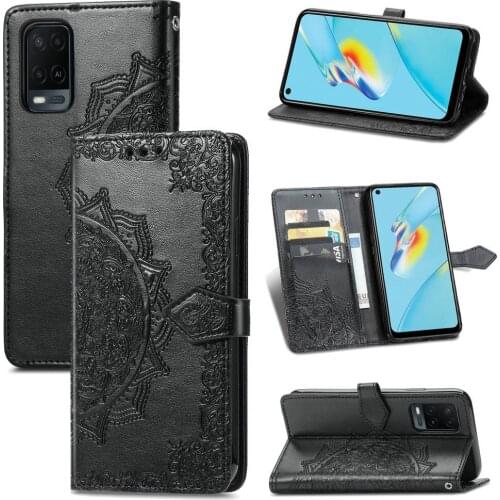 A54 A74 A 94 5G 2021 Flip Case 3D Mandala Card Slot Leather Book Shell for OPPO A74 Case OPPO A94 A 74 54 4G Wallet Cover Fundas