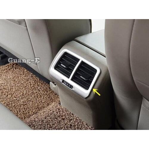 For Volkswage VW Golf7 Golf 7 2014 2015 2016 2017 Car Trim ABS Chrome Rear Back Upside Air Condition Outlet Vent Panel Lamp 1pcs