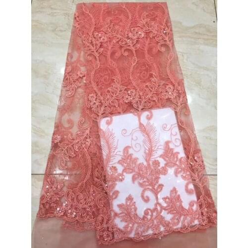 French sequined tulle lace fabric 2021 high quality African lace fabric Nigeria mesh lace fabric clothes D3841