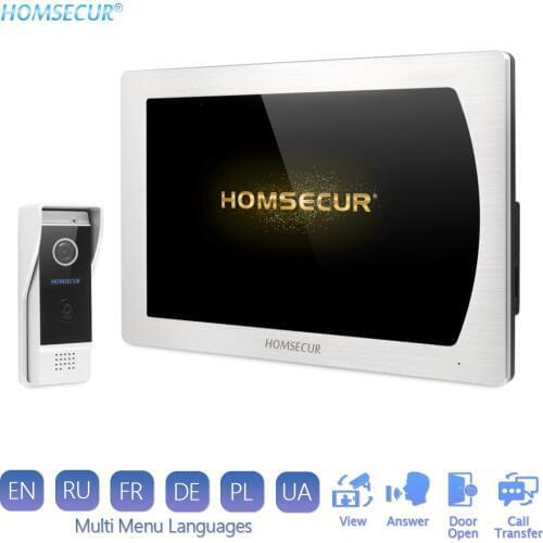 HOMSECUR 4 Wire Video Door Entry Phone Call System 7inch Touch Screen Waterproof Outdoor Camera 1.3MP BC031HD-B+BM717HD-S