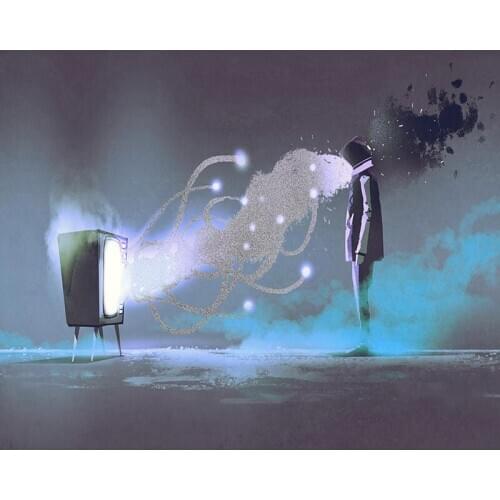 DIY Painting By Numbers Man Standing In Front Of Unusual Kit Oil Picture By Numbers Wall Art Painting on Canvas Home Decoration