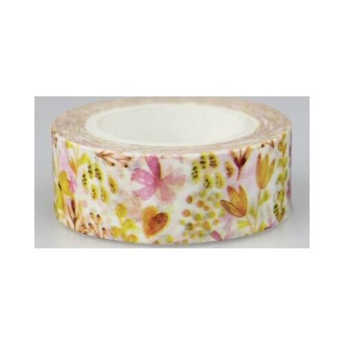 1.5cm Cute butterfly flower Adhesive Tape for Scrapbooking DIY Craft Sticky Deco Masking Japanese Paper Washi Tape