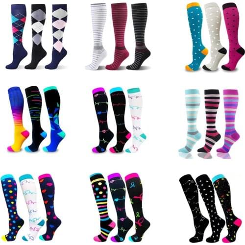 Compression Socks Best Graduated Running Men Women Knee Stockings Nurses Knee Prevent Varicose Veins Compress Pressure Stockings