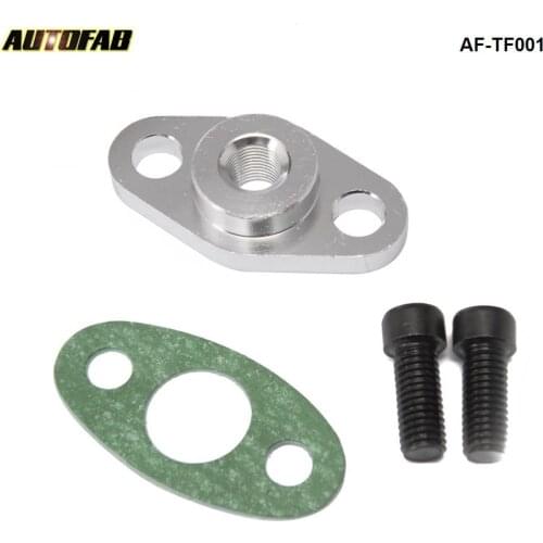 Car Turbo Oil Drain Outlet Flange Gasket Adapter 1/8" NPT Fitting T3 T3/T4 T04 gt40 AF-TF001