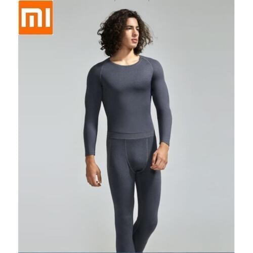 Xiaomi Men Basic light sports warm suit Sports stretch underwear Slim fit Comfortable Autumn winter Undercoat Thermal Underwear