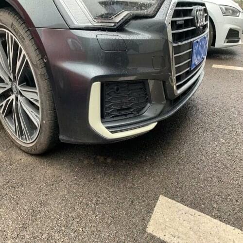 For Audi A6 C8 2019 2020 ABS Chrome Front Fog Light Cover Trim Foglight Eyebrow Molding Garnish Car Styling Accessories