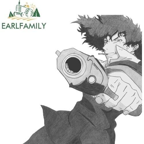 EARLFAMILY 13cm x 12.2cm for Cowboy Bebop Decal Trunk Occlusion Scratch Motorcycle Helmet Car Stickers Camper SUV Graphics