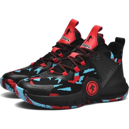 New Black Mens Basketball Shoes Non-slip Cushioning Breathable Sport Shoes Gym Training Large Size Teenagers Zapatillas Hombre