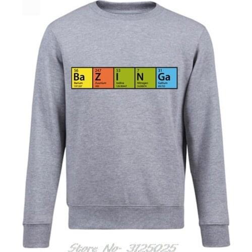New Popular Bazinga The Big Bang Theory POAH Mens Black Hoodie Mens Autumn Winter Pullover Sweatshirt Streetwear Harajuku