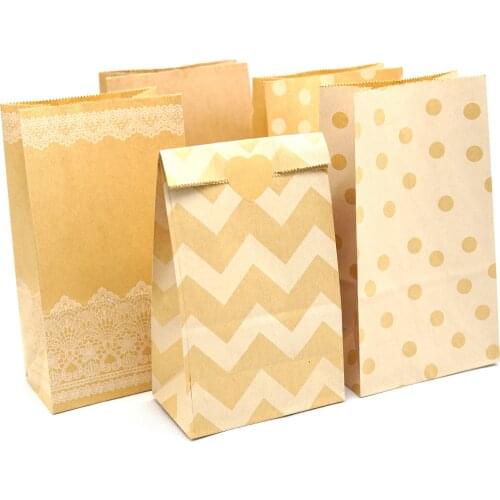 Kraft Paper bag, Stand up Bags,Cookie Gift Packing Bag Birthday Party Favor Stand Bags,Party Decoration Paper Bags 12pcs/lot