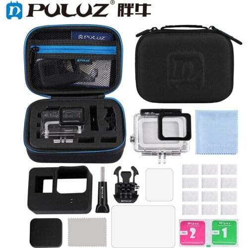 PULUZ 12 In 1 Surfing Accessories Combo Kits with Small EVA Case for GoPro Accessories HERO7 /6 /5 Camera Accessories