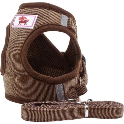 Pet Adjustable Harness Breathable Reflective Vest Chest Strap Puppy Dog Collar Clothes Lead Leash For Small Medium Dog Cat