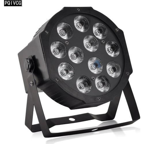 12x12w Led Par Light RGBW 4in1 Remote Flat Par Light DMX512 Disco Light Full Color