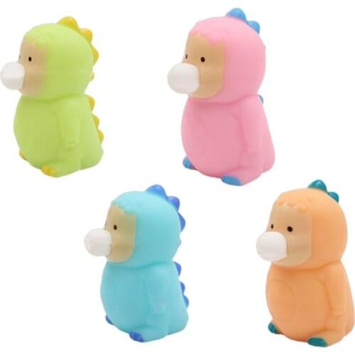 3Inch Sensory Fidget Popping Out Trick Toy Pinch Dinosaur Interactive Decompressing Squeeze Ball for Office Kids Autism