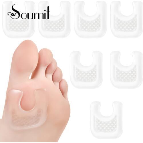 Soumit 8 Pcs Silicone Foot Stickers U-shaped Gel Callus Corn Blisters Pads Feet Pain Relief Cushion Self Adhesive Foot Protector