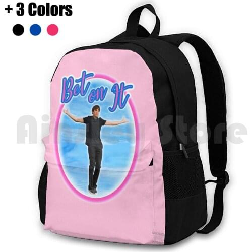 Bet On It Troy Bolton Zac Efron In High School Musical Outdoor Hiking Backpack Waterproof Camping Travel Bet On It Troy Bolton